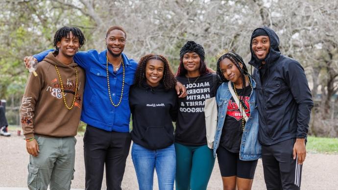 students pose for a photo at the 2023 Black Essence Festival